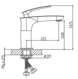Смеситель для раковины Haiba HB10616 хром